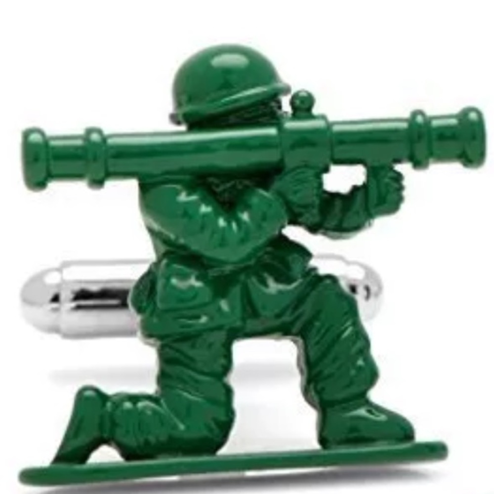 Stainless Steel Army Men Cufflinks New In Box